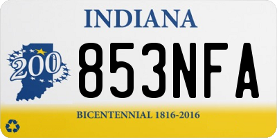 IN license plate 853NFA