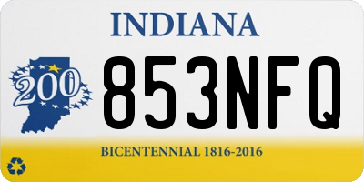 IN license plate 853NFQ