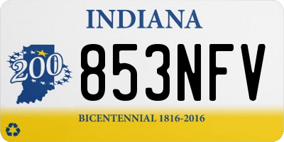 IN license plate 853NFV
