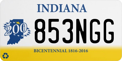 IN license plate 853NGG