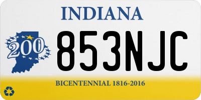 IN license plate 853NJC
