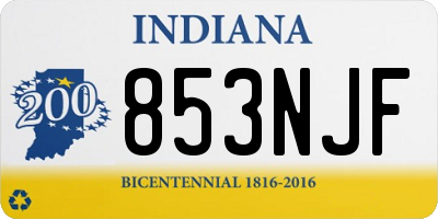 IN license plate 853NJF