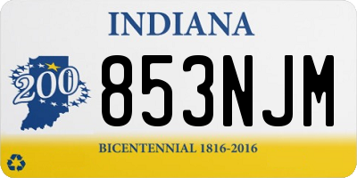 IN license plate 853NJM