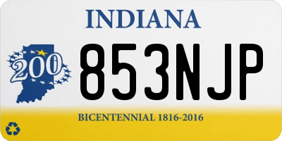 IN license plate 853NJP