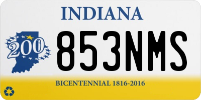 IN license plate 853NMS