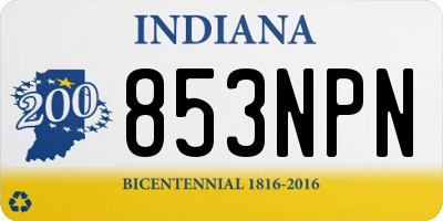 IN license plate 853NPN