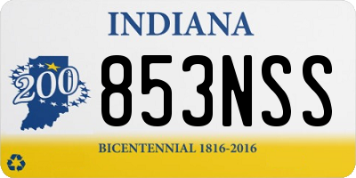IN license plate 853NSS