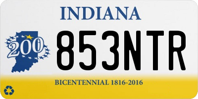 IN license plate 853NTR