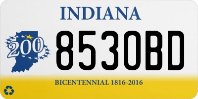 IN license plate 853OBD
