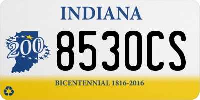 IN license plate 853OCS