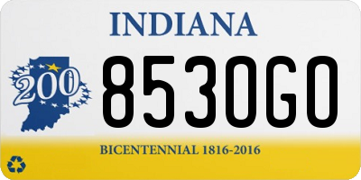 IN license plate 853OGO