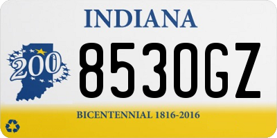 IN license plate 853OGZ