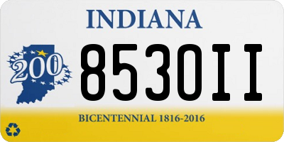IN license plate 853OII