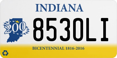 IN license plate 853OLI