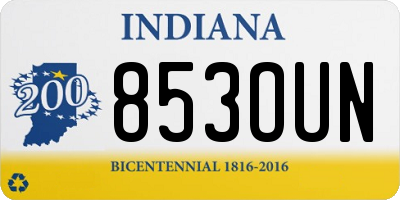 IN license plate 853OUN