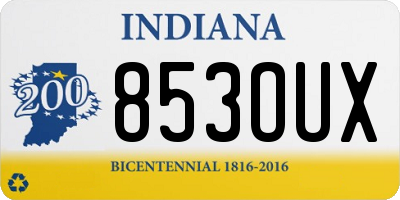 IN license plate 853OUX