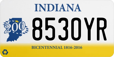 IN license plate 853OYR