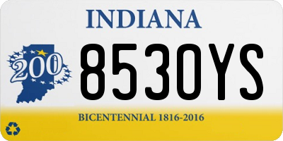 IN license plate 853OYS