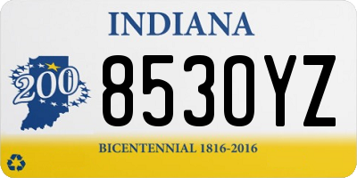 IN license plate 853OYZ