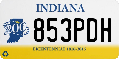 IN license plate 853PDH