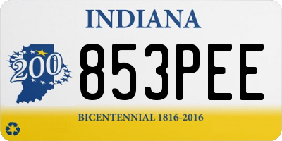 IN license plate 853PEE