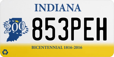 IN license plate 853PEH