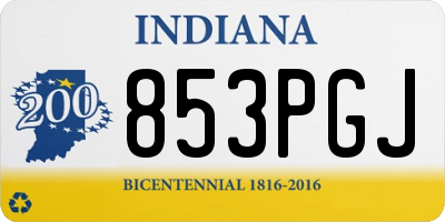 IN license plate 853PGJ