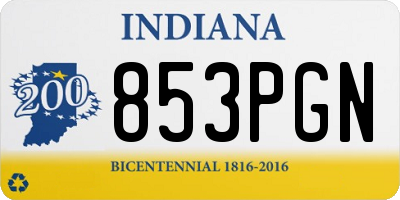 IN license plate 853PGN