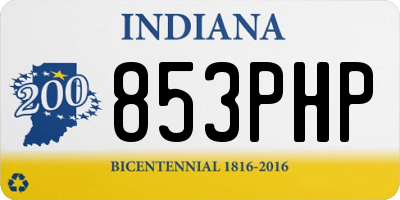 IN license plate 853PHP