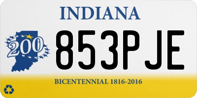 IN license plate 853PJE