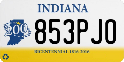 IN license plate 853PJO
