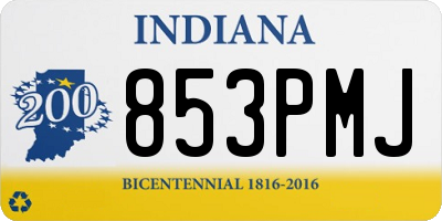 IN license plate 853PMJ