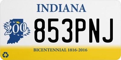 IN license plate 853PNJ