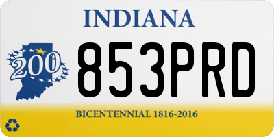 IN license plate 853PRD
