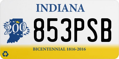 IN license plate 853PSB