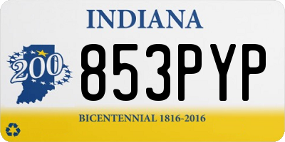 IN license plate 853PYP