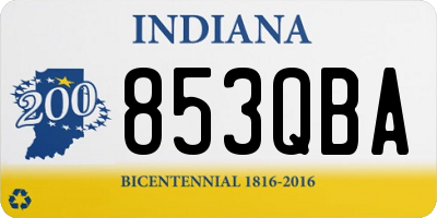 IN license plate 853QBA