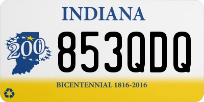 IN license plate 853QDQ