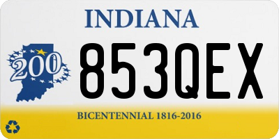 IN license plate 853QEX