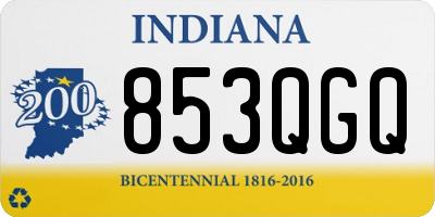 IN license plate 853QGQ