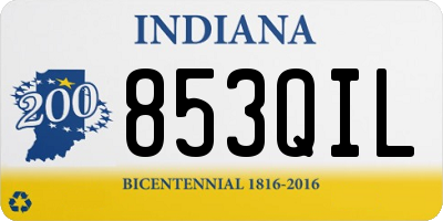 IN license plate 853QIL