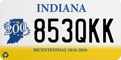 IN license plate 853QKK