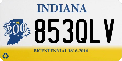 IN license plate 853QLV