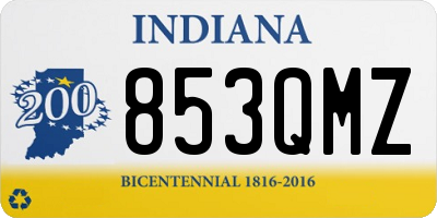 IN license plate 853QMZ