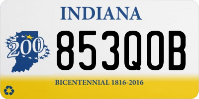 IN license plate 853QOB