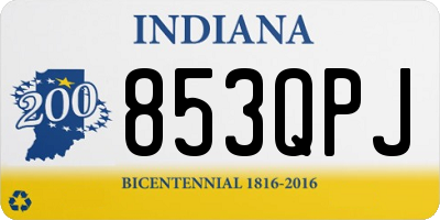 IN license plate 853QPJ