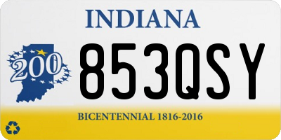 IN license plate 853QSY