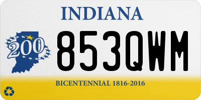 IN license plate 853QWM