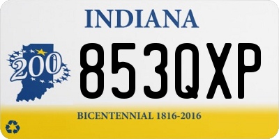 IN license plate 853QXP