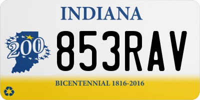 IN license plate 853RAV